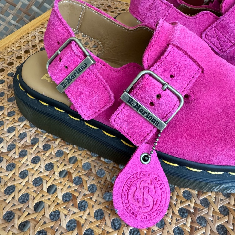 Dr. Martens Pink JORGE MADE IN ENGLAND SUEDE SLINGBACK MULES - Picture 2 of 11